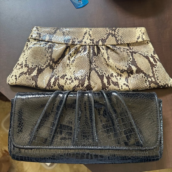 Black snake skin Lauren Merkin clutch in great condition - Picture 4 of 4